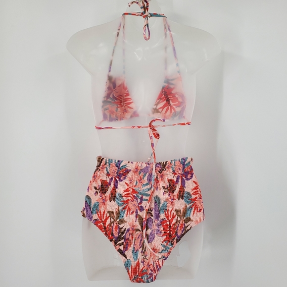 Women's Free People Citrine Blooms Aloha Bikini Swimsuit Set NEW - Picture 5 of 5